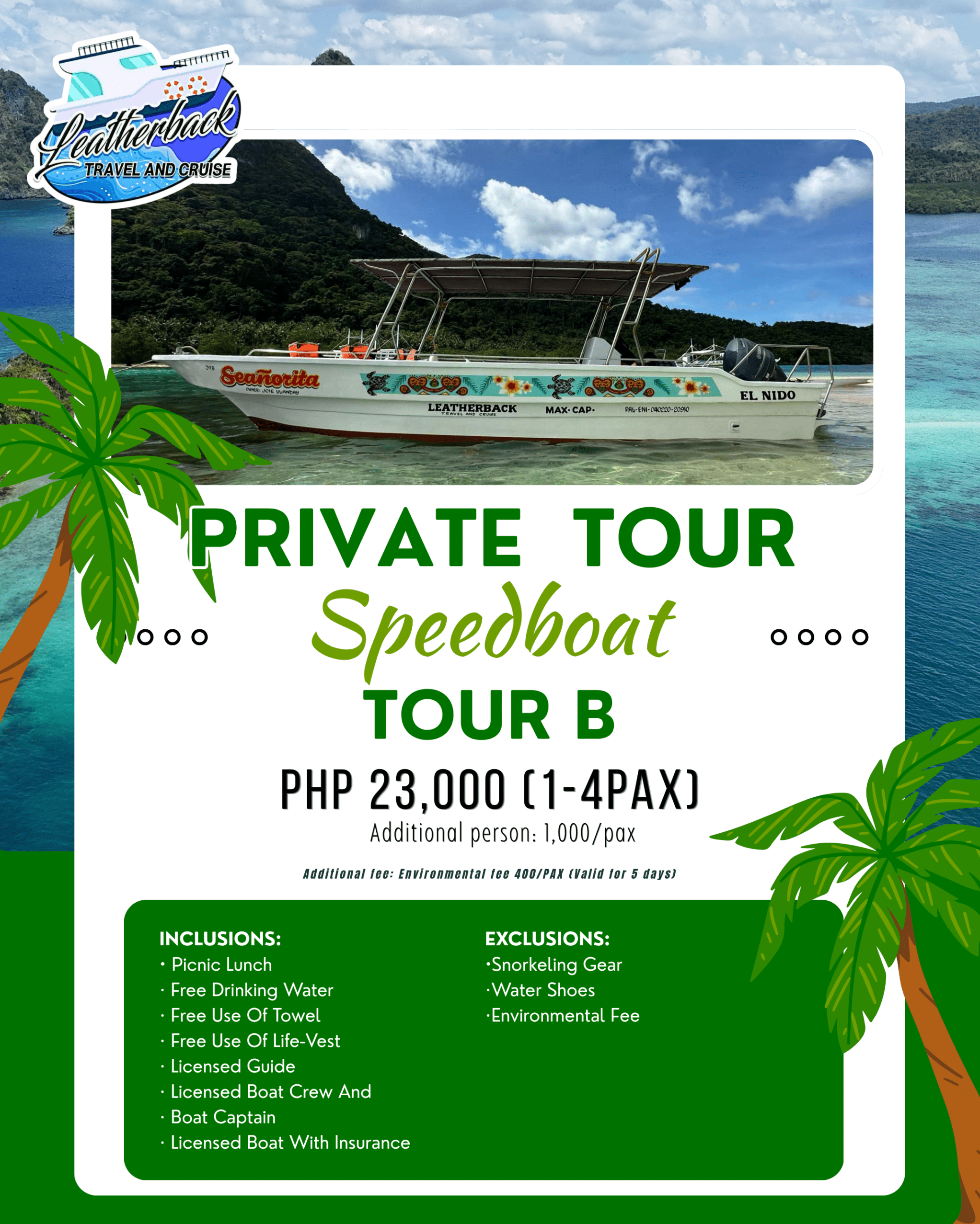 Private Tour (Speedboat) TOUR B