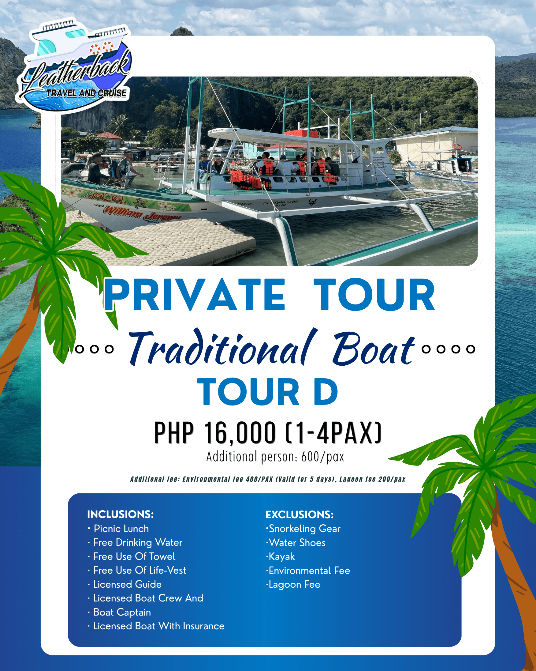 Private Tour (Traditional Boat) TOUR D