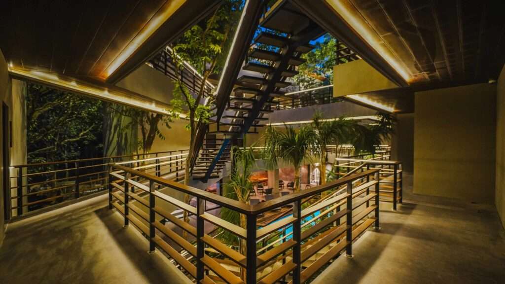Japanese minimalist architecture and native Palawan planting at Piece Lio El Nido